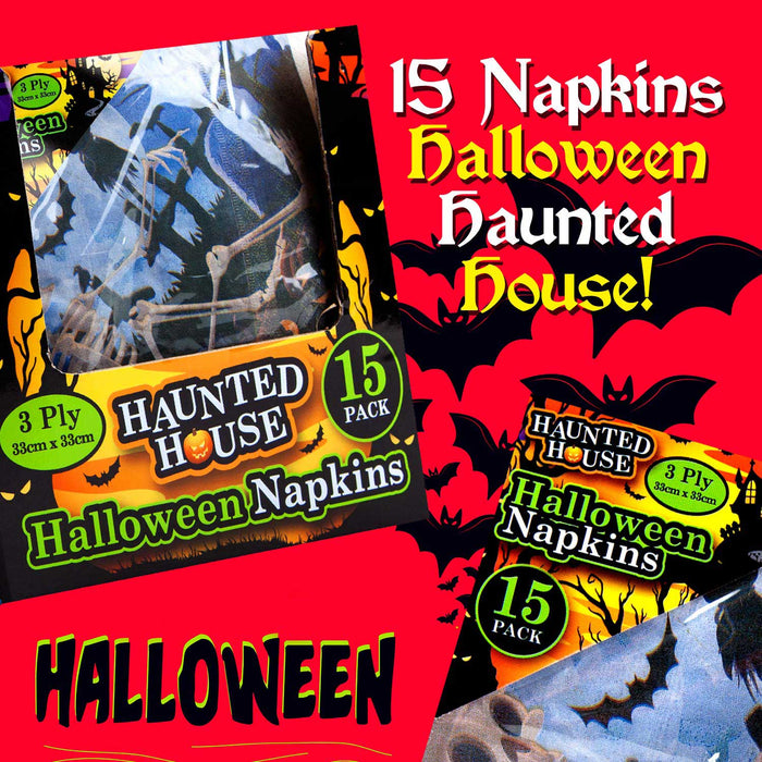 Halloween Napkins, Spooky Serviettes, Halloween Supplies, Novelty Napkins