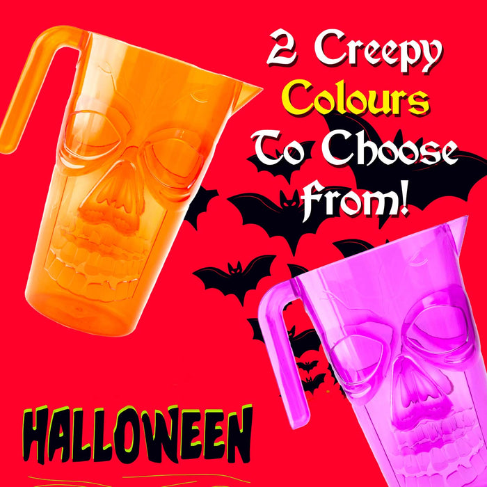 Halloween Skull Jug, Accessories, Scary Decorations, Spooky