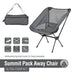 High Back Folding Camping Chair |Ultra Light |Carry Bag| Grey