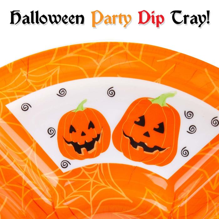 Halloween Dip Tray with Halloween Decals - Halloween Accessories Orange