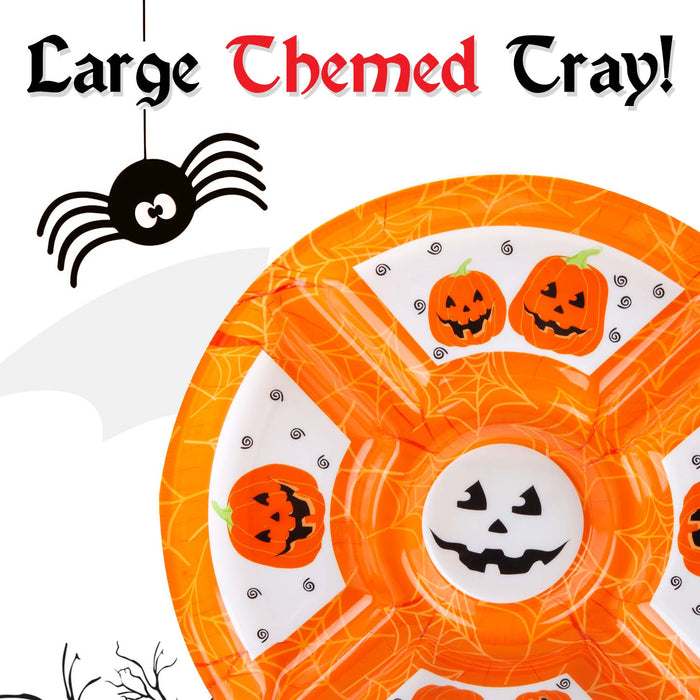 Halloween Dip Tray with Halloween Decals - Halloween Accessories Orange