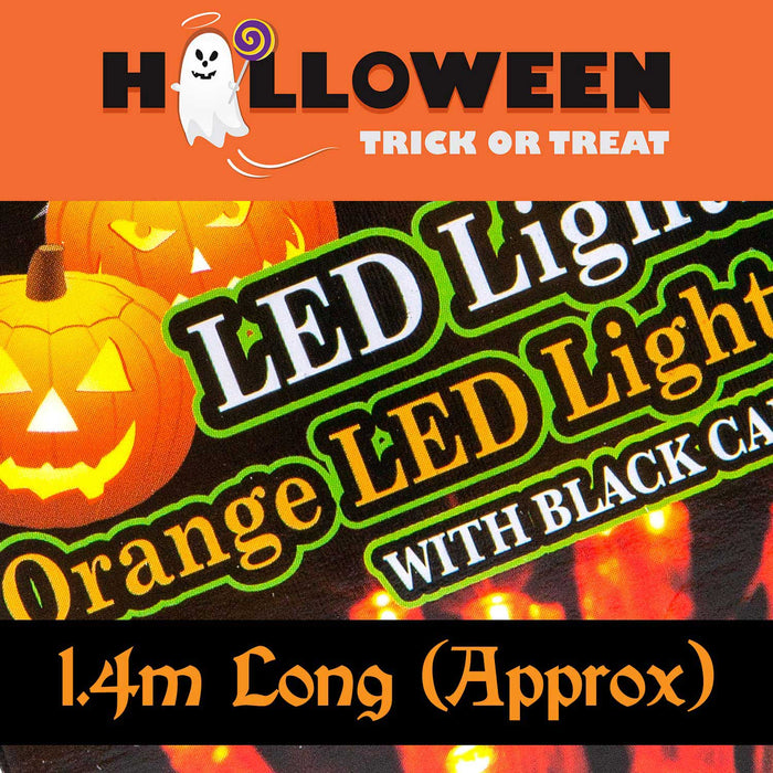Halloween Lights 2 Pack, LED Fairy Decorations Purple Orange