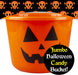 Halloween Candy Bucket Sweet Jumbo Loot Bucket Trick or Treat Bucket Orange