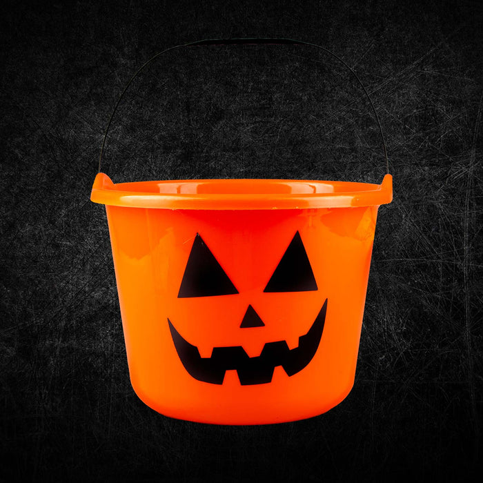 Halloween Candy Bucket Sweet Jumbo Loot Bucket Trick or Treat Bucket Orange