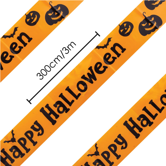 Halloween Tape Decoration Caution Tape, Zombie Zone, Happy Halloween 3m