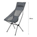High Back Folding Camping Chair | 2 Set |Carry Bag  | Slate Grey