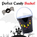 Halloween Sweets Bucket Trick or Treat Tin Halloween Candy Bucket, Cat Design