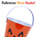 Halloween Sweets Bucket Trick or Treat Tin Halloween Candy Bucket Pumpkin Design