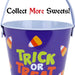 Halloween Sweets Bucket Tin Trick or Treat Candy Bucket, Trick or Treat Design