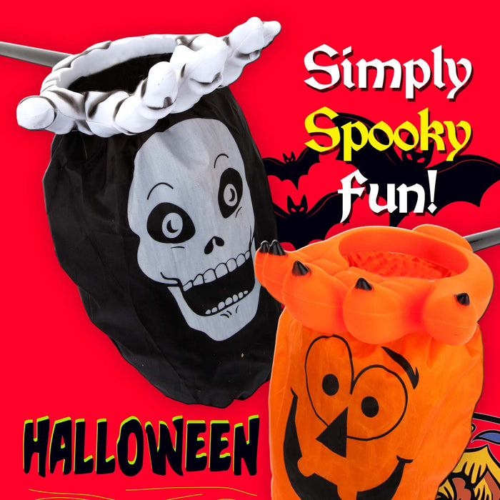 Trick or Treat Bag - Candy Bag on Stick, Loot Bag, Halloween Bag