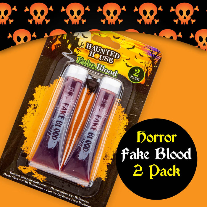 Fake Blood Halloween, Pack of 2, Pretend Blood for Halloween Dress Up Halloween