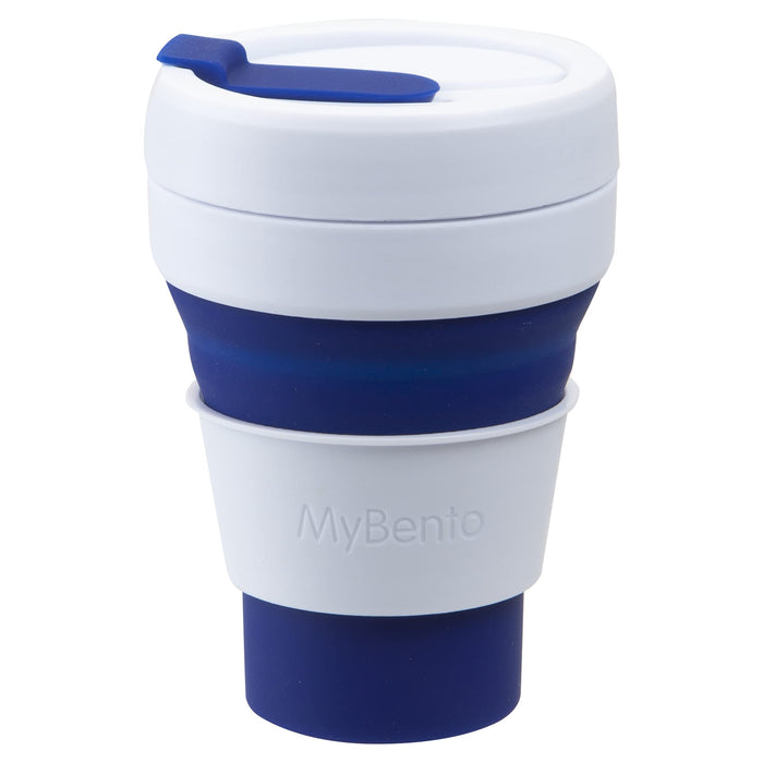 Collapsible Travel Cup, Spill Proof Pop Up Midi (Navy)