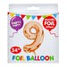 Rose Gold Foil Number 9 Balloon 34" Metallic Party Decoration