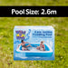 2.6m Jumbo Inflatable Rectangular Family Paddling Pool With Repair Kit -