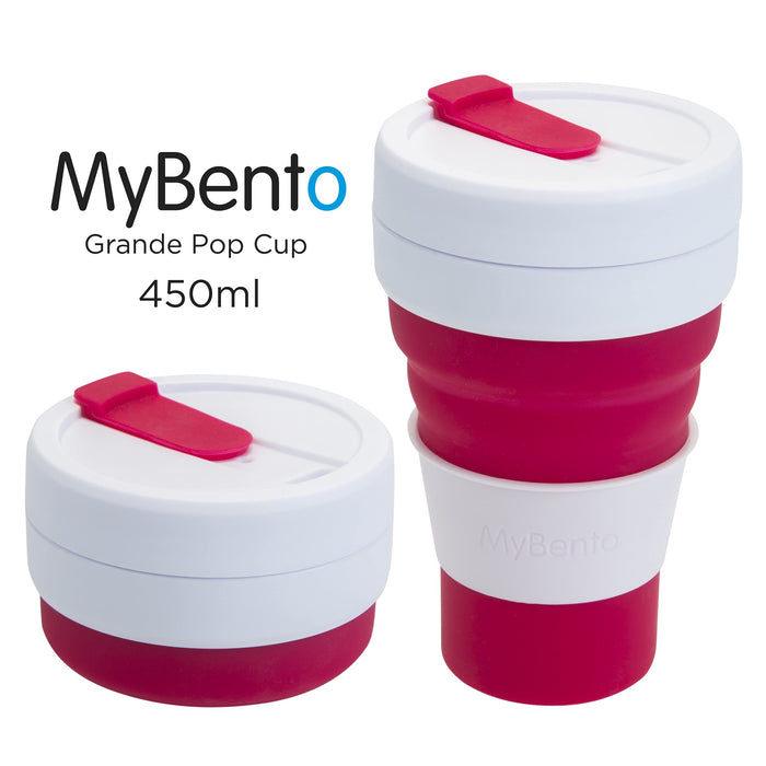 Collapsible Travel Cup, Spill Proof Pop Up Grande (Berry)