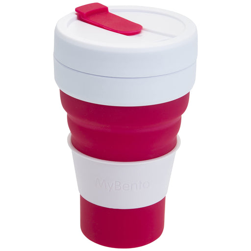 Collapsible Travel Cup, Spill Proof Pop Up Grande (Berry)