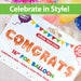 Rose Gold Foil Congrats Balloons 16" Metallic Party Decoration Kit