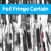 Silver Foil Fringe Curtain 90 x 180cm Metallic Party Decoration