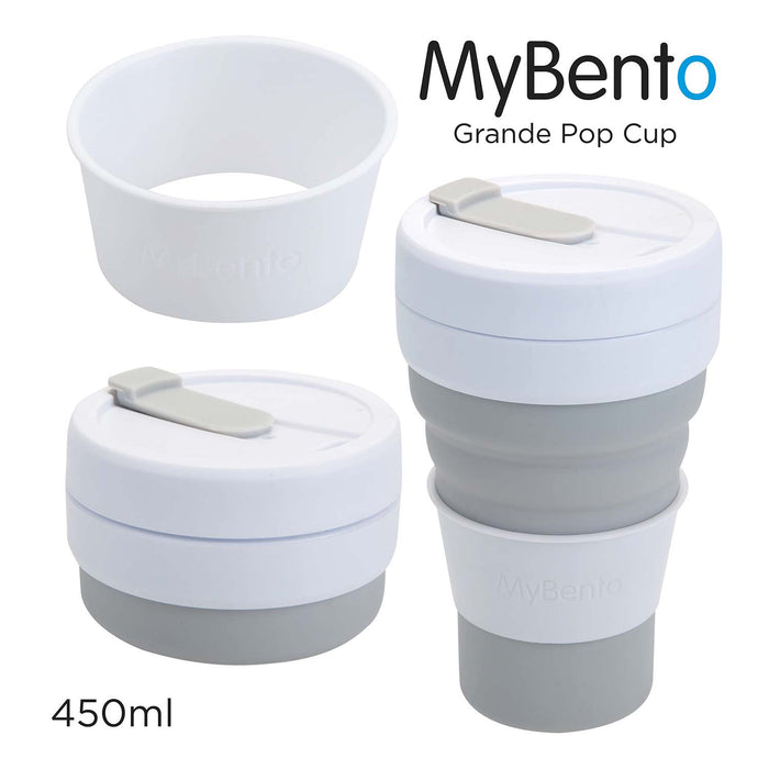 Collapsible Travel Cup, Spill Proof Pop Up Grande (Grey)