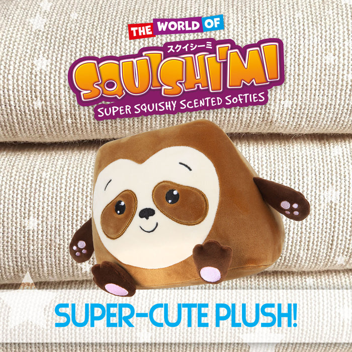 VFM/ Squishimi- Squishimi Pals Sitting Sloth, Cuddly Toy, Plush Toy, Sloth Toy