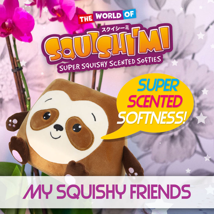 VFM/ Squishimi- Squishimi Pals Sitting Sloth, Cuddly Toy, Plush Toy, Sloth Toy