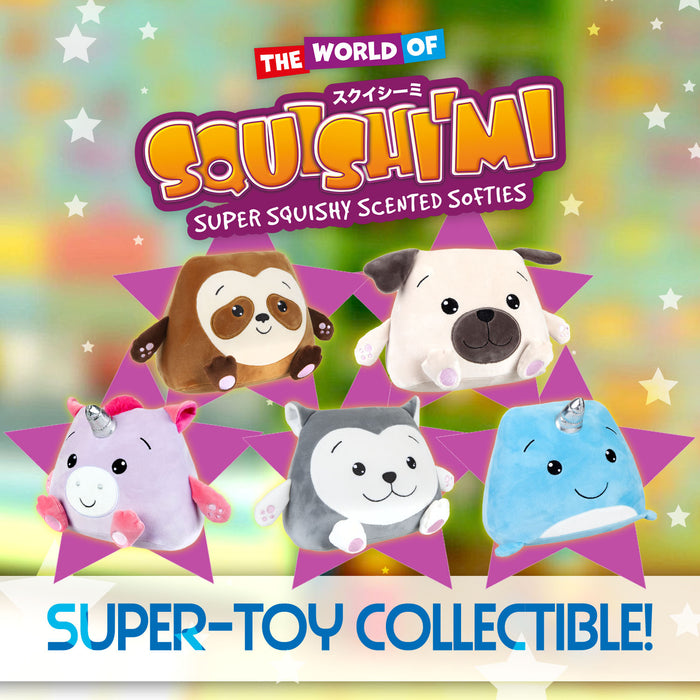 Squishimi- Squishimi Pals Sitting Sloth, Cuddly Toy, Plush Toy, Sloth Toy