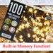 Multi Function 100 LED Lights (Mains Operated) in Warm White, Christmas Lights