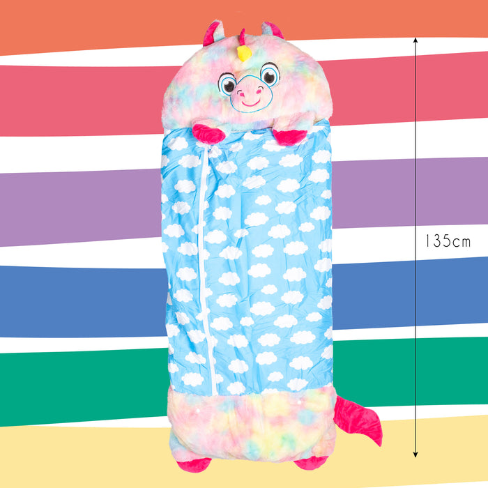 Plush Animal Cushion Sleeping Bag Unicorn (135 X 50cm)