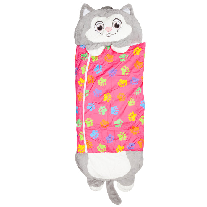 Plush Animal Cushion Sleeping Bag Cat (135 X 50cm)