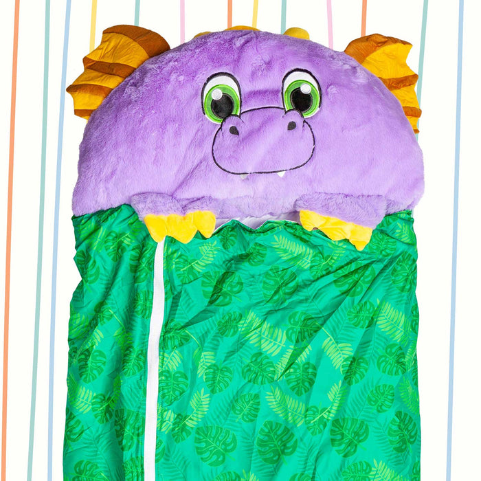 Plush Animal Cushion Sleeping Bag Dragon (135 X 50cm)