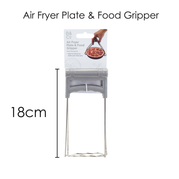 Air Fryer Plate Gripper - Heat Resistant - Air Fryer Accessory - Silver