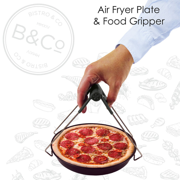 Air Fryer Plate Gripper - Heat Resistant - Air Fryer Accessory - Silver