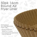 Air Fryer liner Round Paper Non Stick, Disposable Paper Liner Pack of 50 16cm