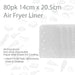 Air Fryer Rectangle liner Paper Non Stick, Disposable Pack of 80 14cm x 20.5cm