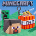 Minecraft Soft Toy Clip On Steve Creeper TNT and Land Blocks Bag Clip Pack of 4