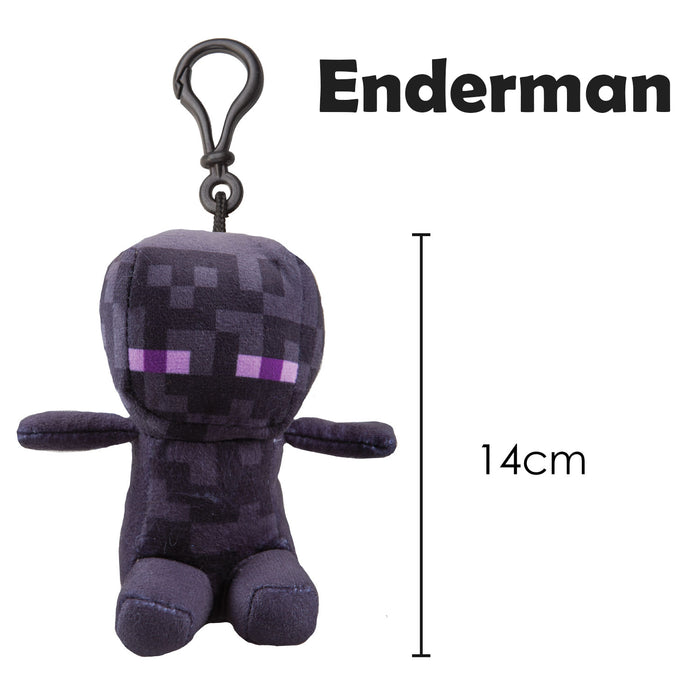 Minecraft Soft Toy Clip On Enderman Game Character Licensed Toy Clip