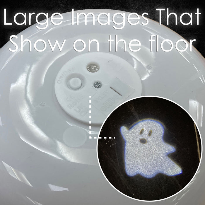 Halloween Candy Bucket Pumpkin, Ghost, Frankenstein Light Projecting