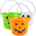 Halloween Candy Bucket Pumpkin, Ghost, Frankenstein Light Projecting Pack of 3