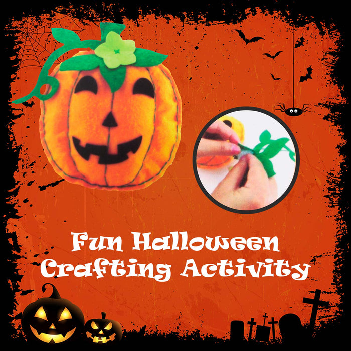 Halloween Pumpkin Craft Kit Fun Felt Activity for Kids Patries Themed Orange