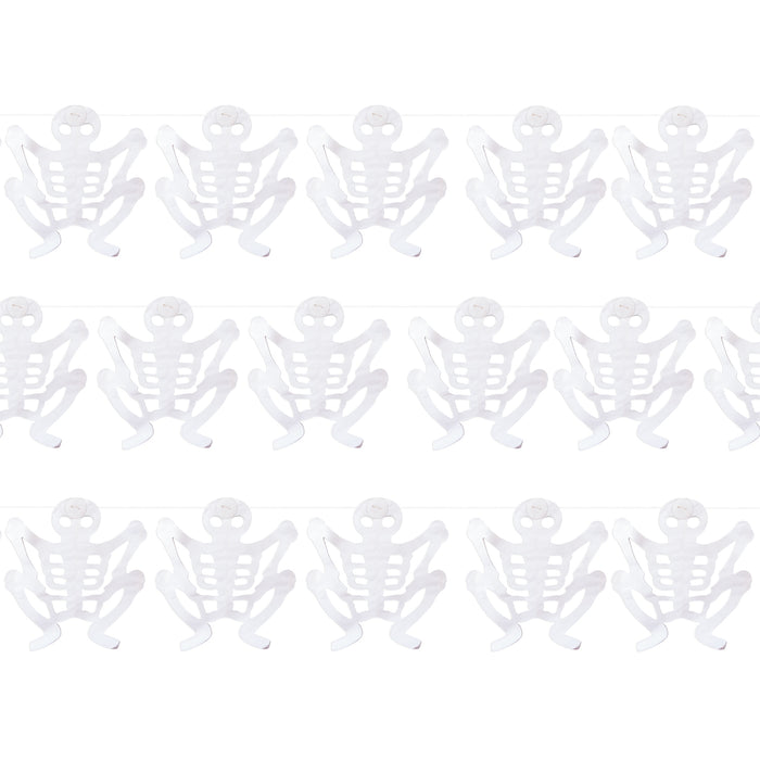 Halloween Skeleton Garland Paper Home Party Decorations Themed 3M