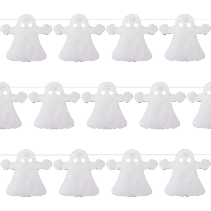 Halloween Ghost Garland Paper Home Party Decorations Themed 3M