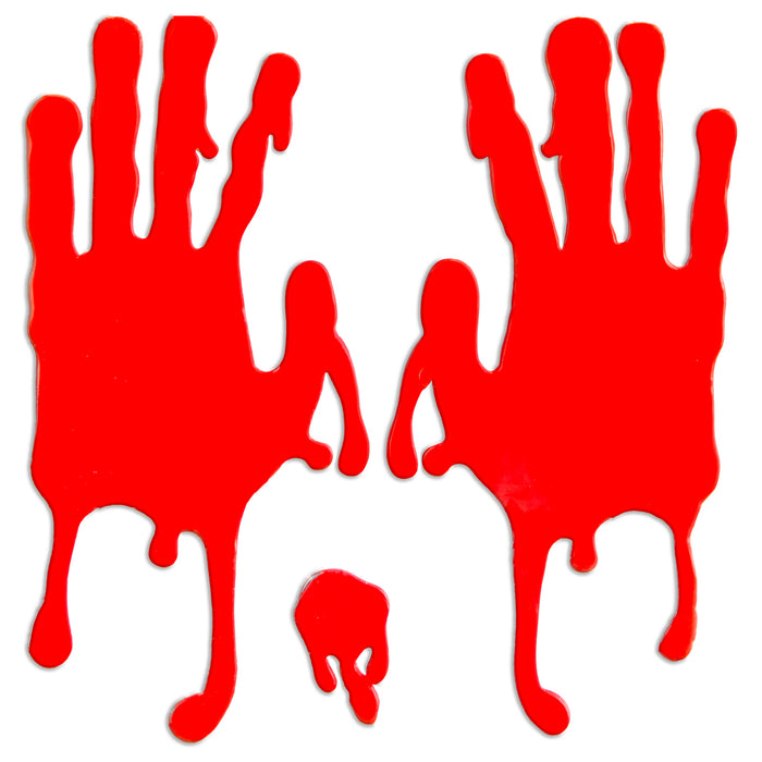 Halloween Window Stickers Home Party Decorations - Outdoor Props Red