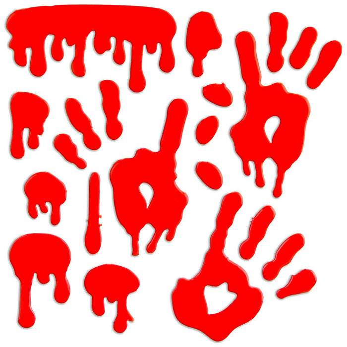 Halloween Window Stickers Home Party Decorations - Outdoor Props Red