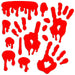 Halloween Window Stickers Home Party Decorations - Outdoor Props Red