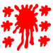 Halloween Window Stickers Home Party Decorations - Outdoor Props Red