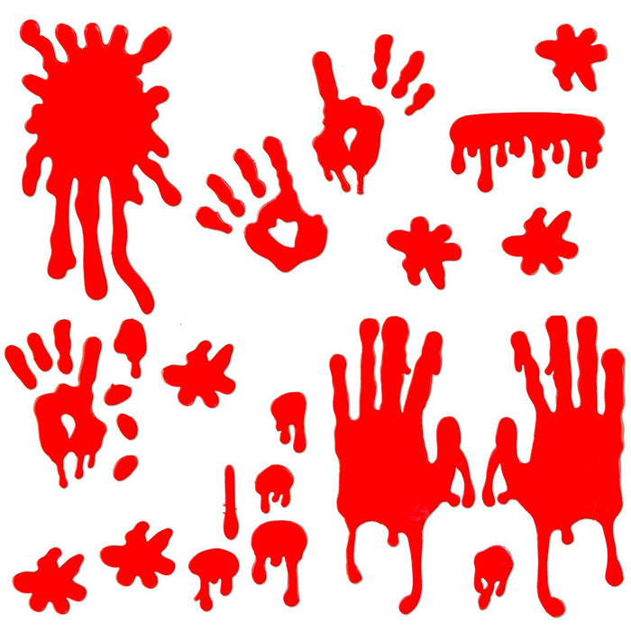 Halloween Window Stickers Home Party Decorations - Outdoor Props Red