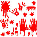 Halloween Window Stickers Home Party Decorations - Outdoor Props Red