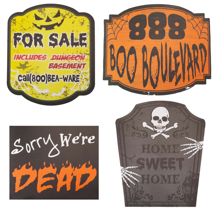 Halloween Garden Signs Home Party Balloons - Outdoor Props Pack of