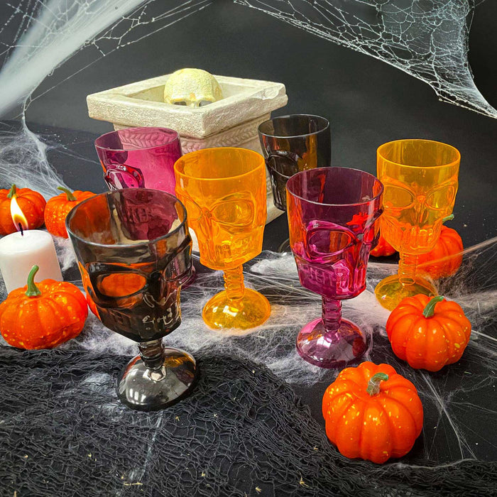 Halloween Skeleton Cups Drinkware Home Party Balloons Orange, Puple