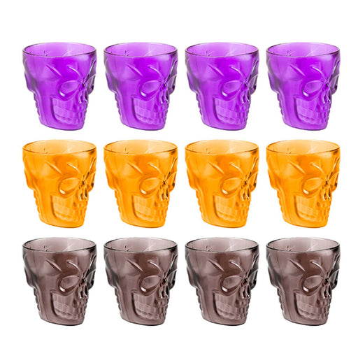 Halloween Shot Glasses Skull Drinkware Home Party Decoration Orange